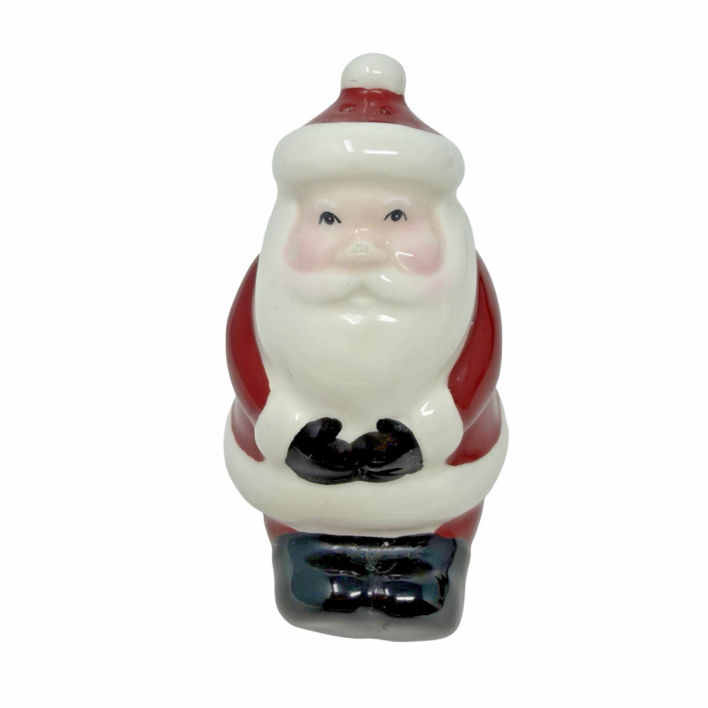 Vintage PB China Sitting Santa Claus Salt/Pepper Shaker Christmas Ceramic EUC